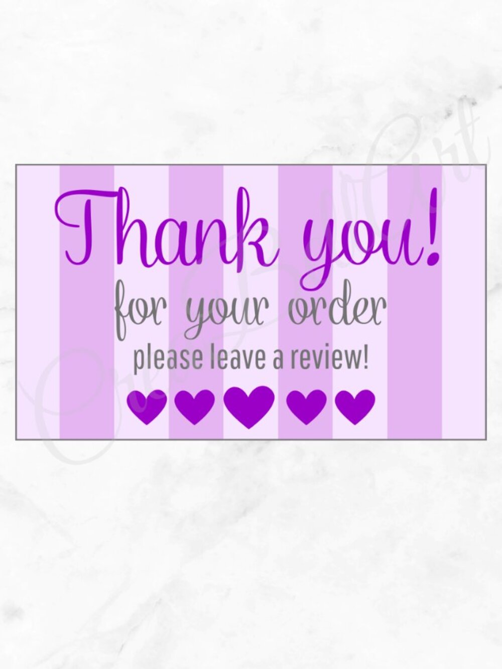 60 Pack striped Thank You Cards - Picture 3 of 11